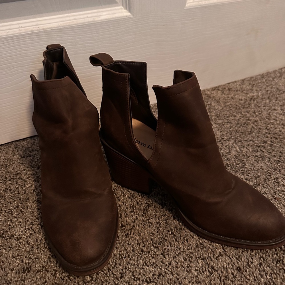 Pierre Dumas Dark Brown Ankle Booties